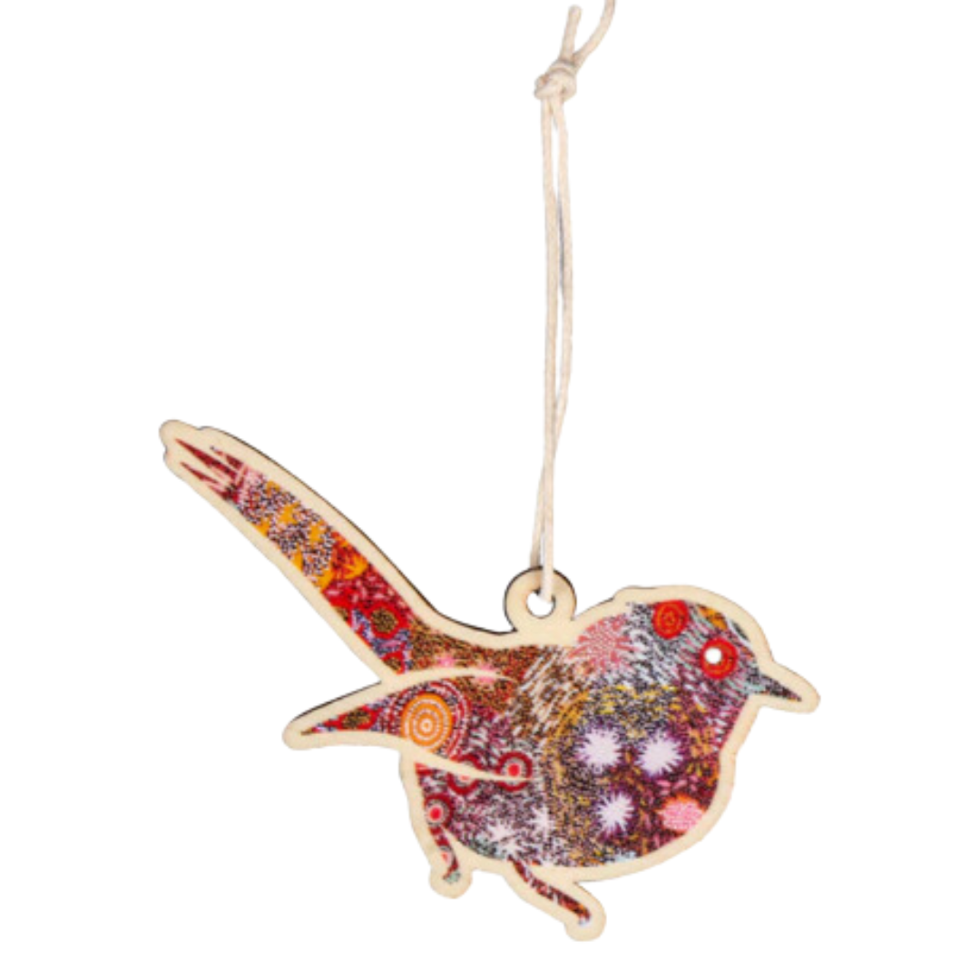 Aboriginal Christmas Decoration -  Blue Wren (Grandmother's Country)