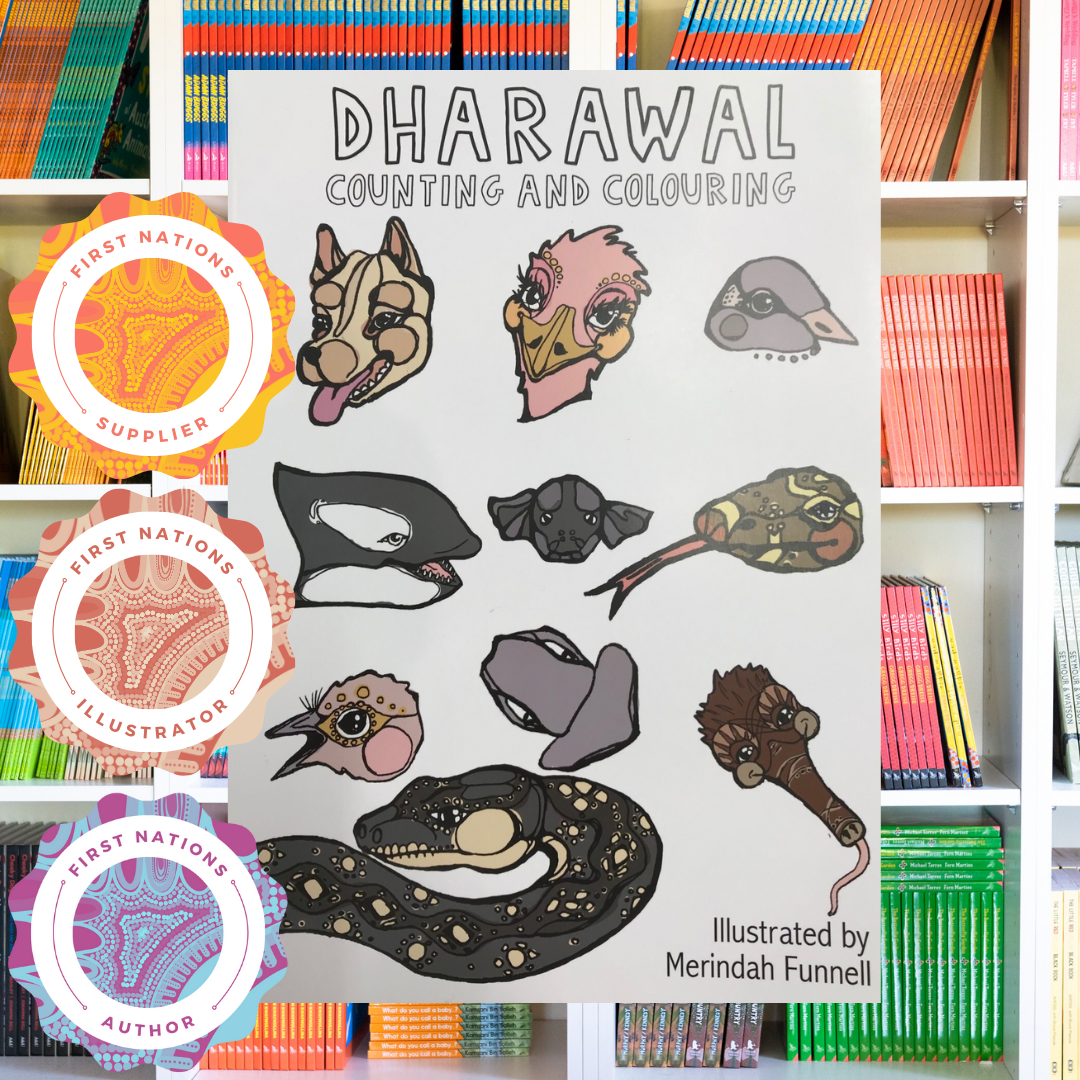 "Dharawal Counting and Colouring" By Jodi Edwards, Merindah Funnell (Illustrator)