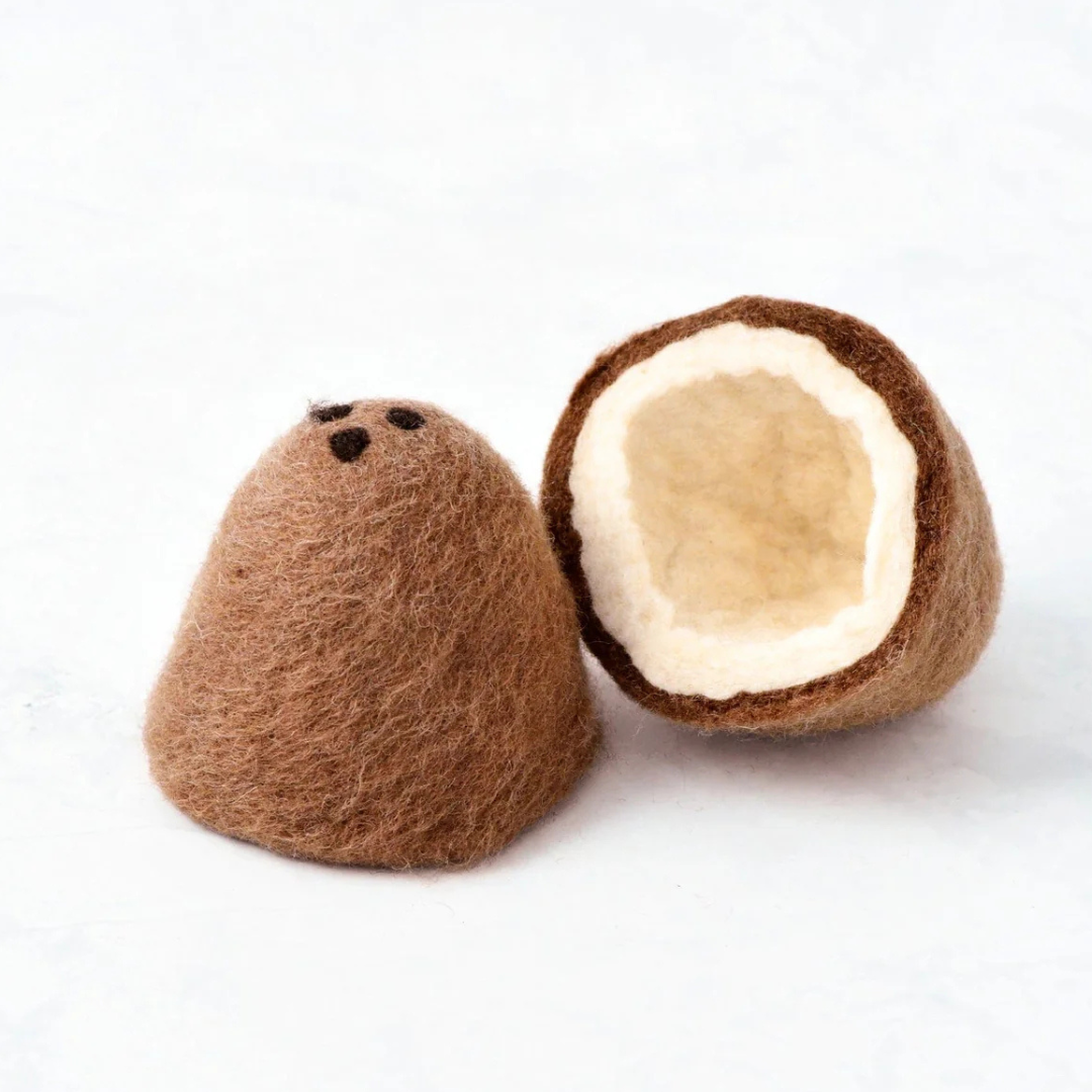 Felt Coconut (2 Halves)