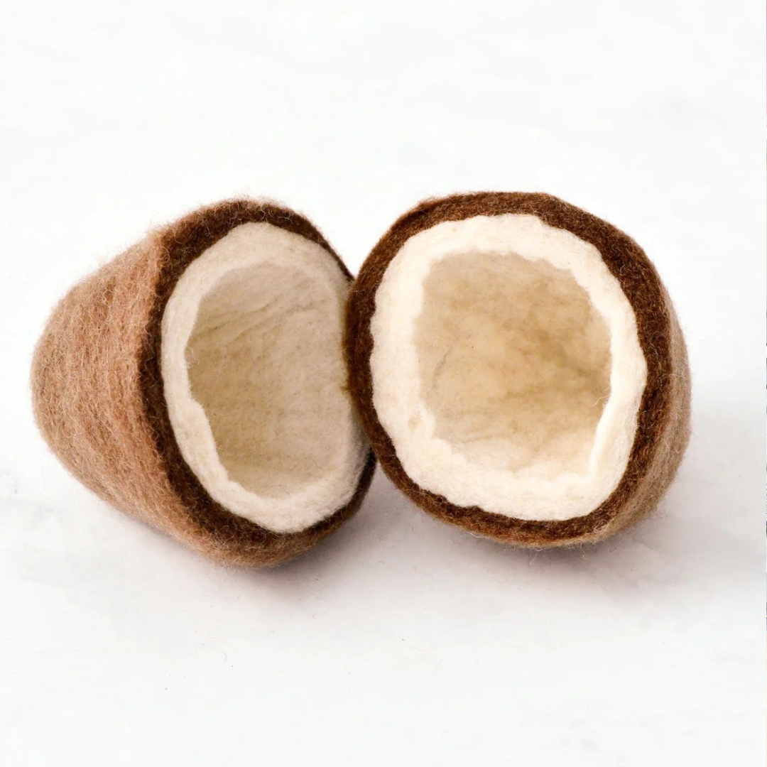 Felt Coconut (2 Halves)