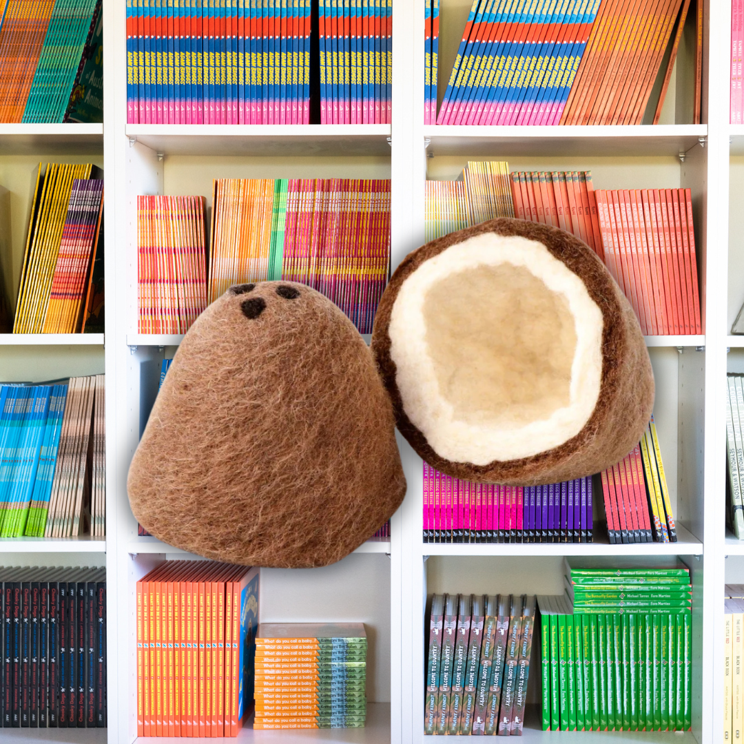 Felt Coconut (2 Halves)