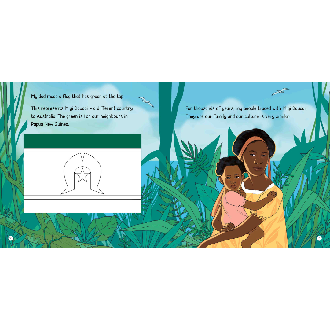 "Our Flag, Our Story The Torres Strait Islander Flag"  By Bernard Jnr Namok, Thomas Mayo, Tori-Jay Mordey (Illustrator)