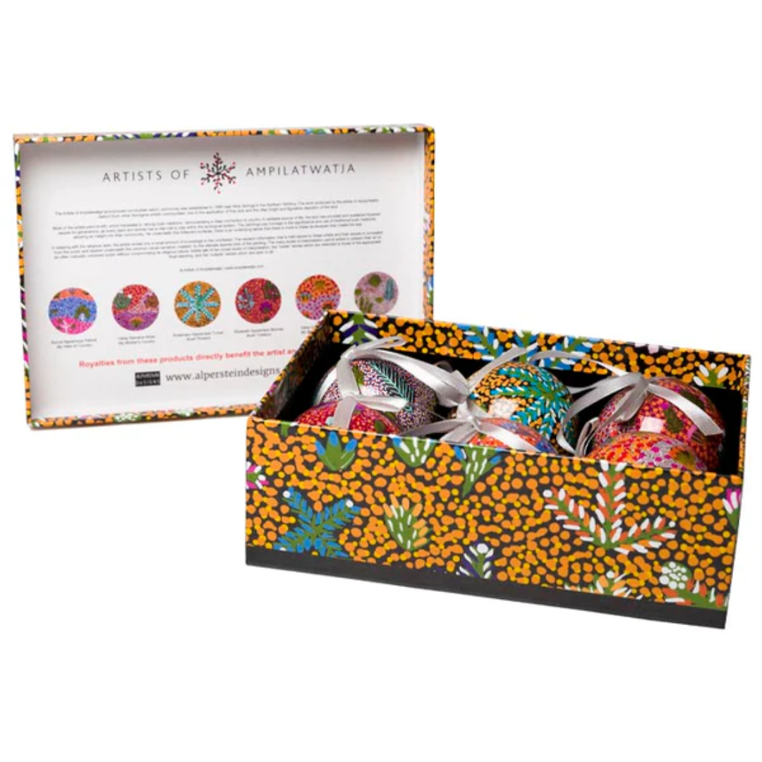 6 Pack Christmas Baubles - Ampilatwatja