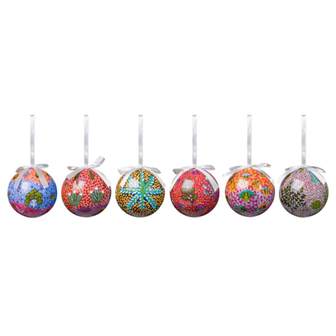 6 Pack Christmas Baubles - Ampilatwatja