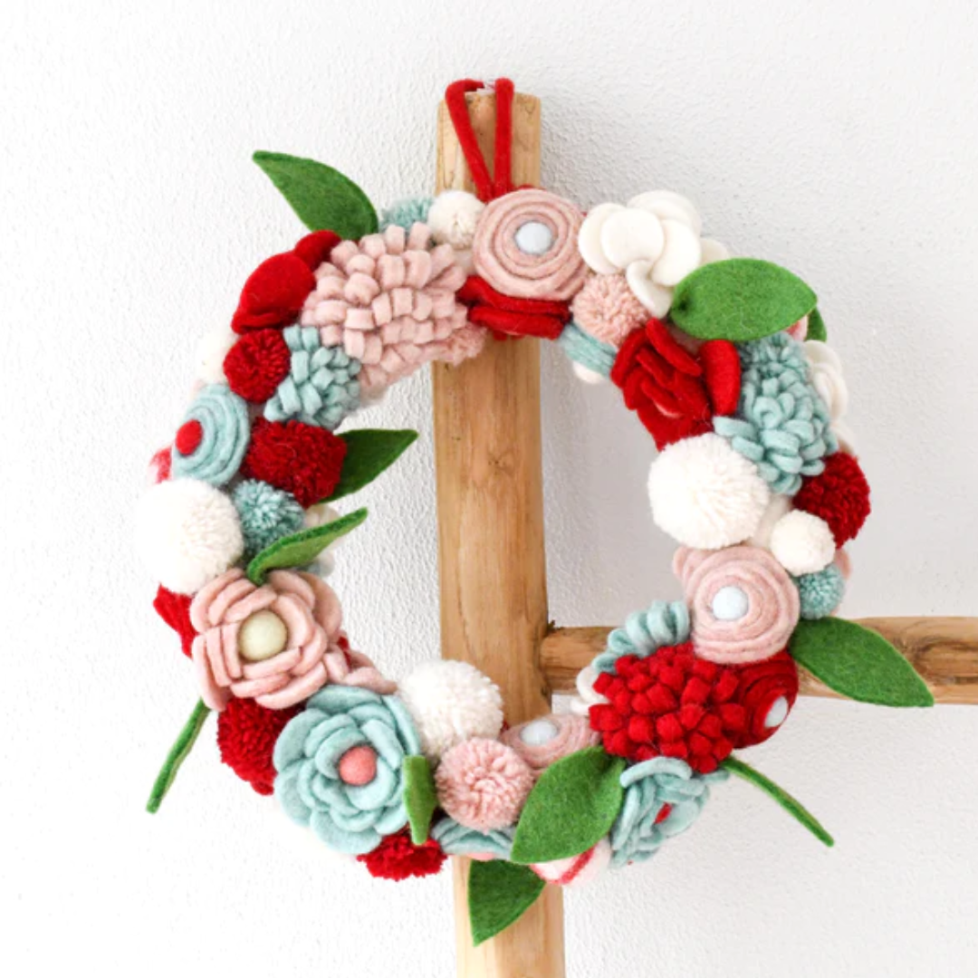 Felt Flower Wreath