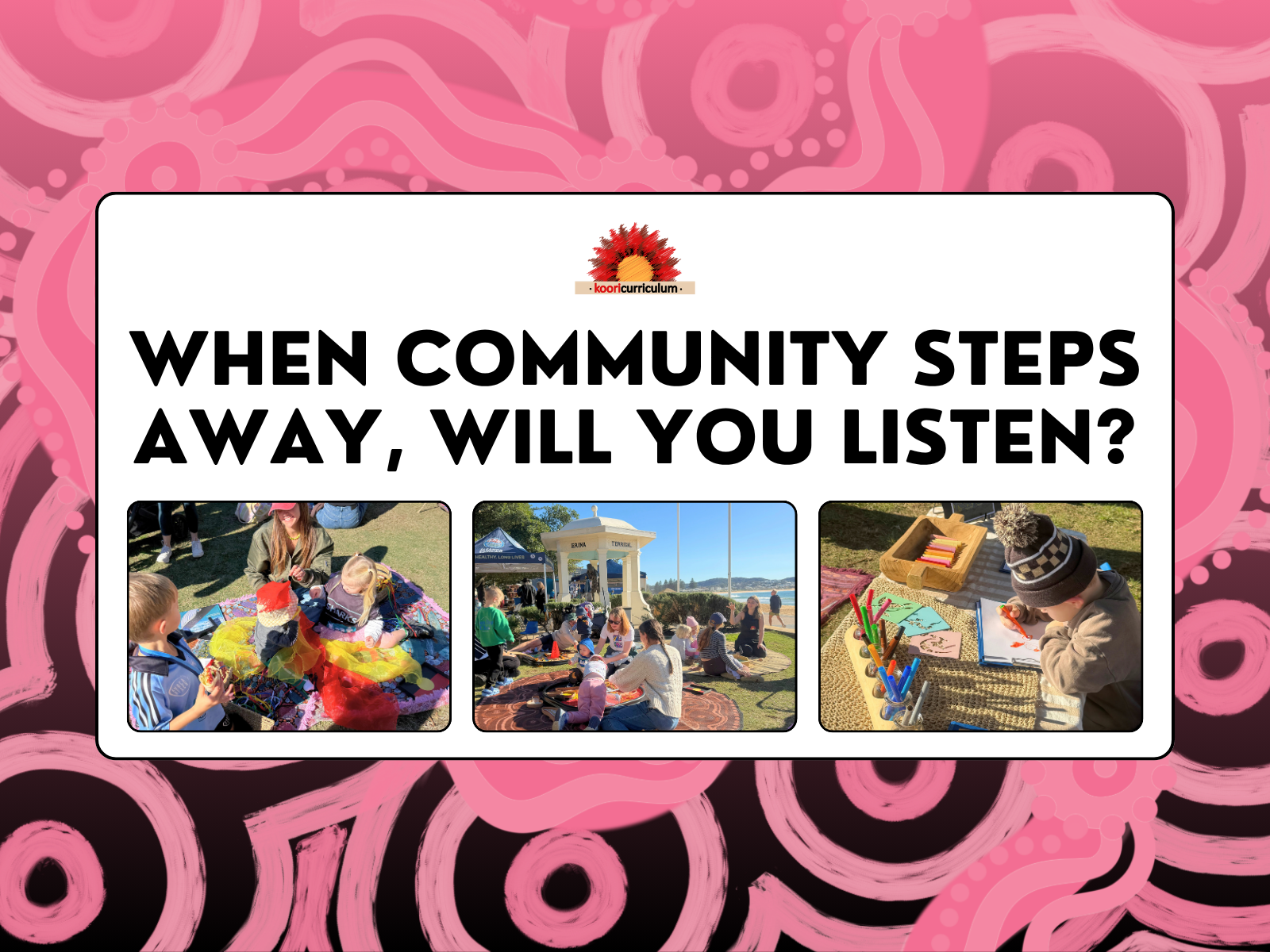 When Community Steps Away, Will You Listen?