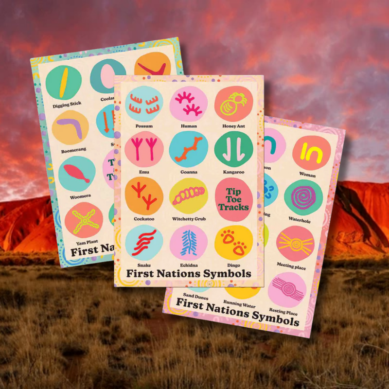 A2 Aboriginal Symbol Poster Set