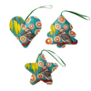 Aboriginal Kookaburra 3Pack Christmas Ornaments