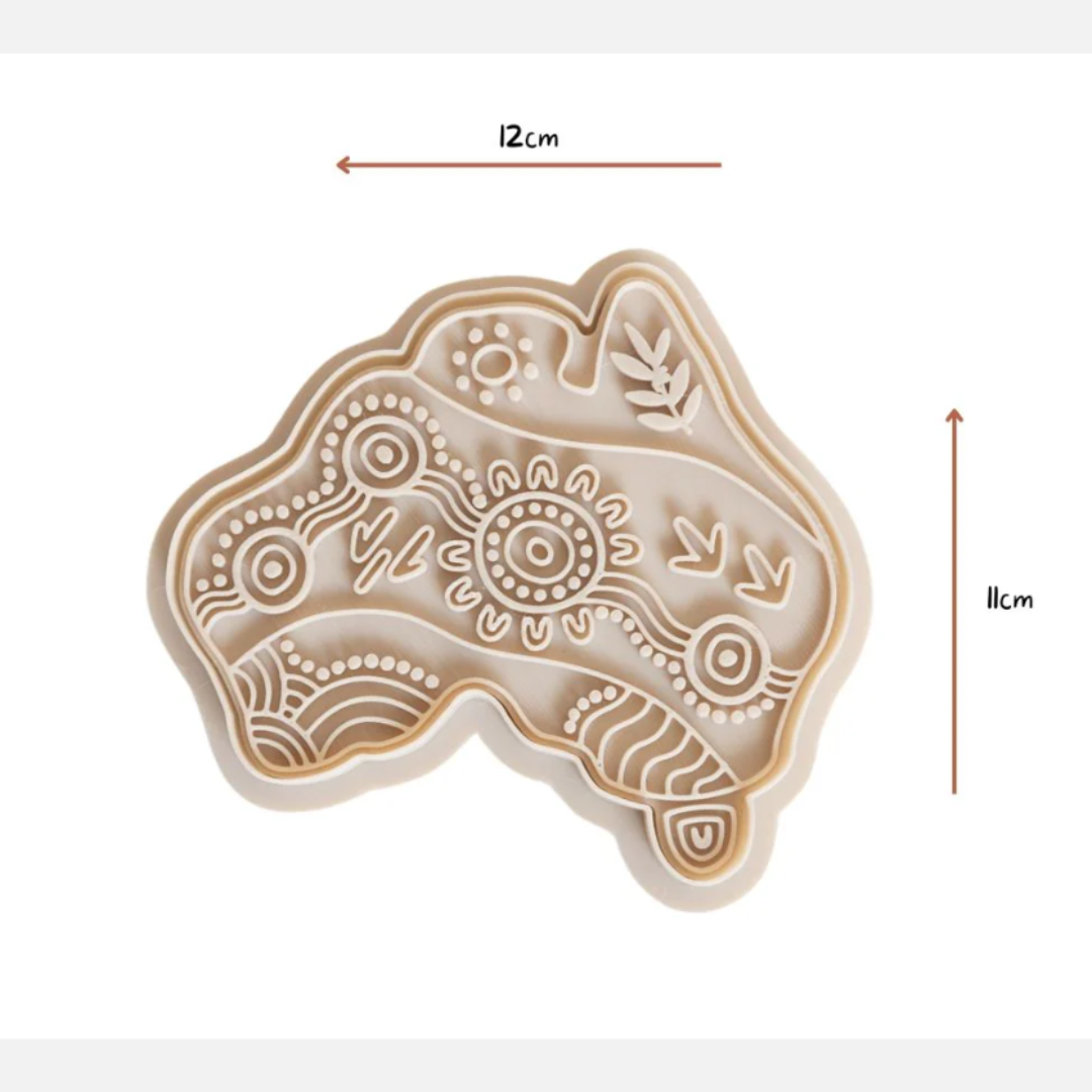 Aboriginal Australia Natural Dough Cutter &amp; Stamp