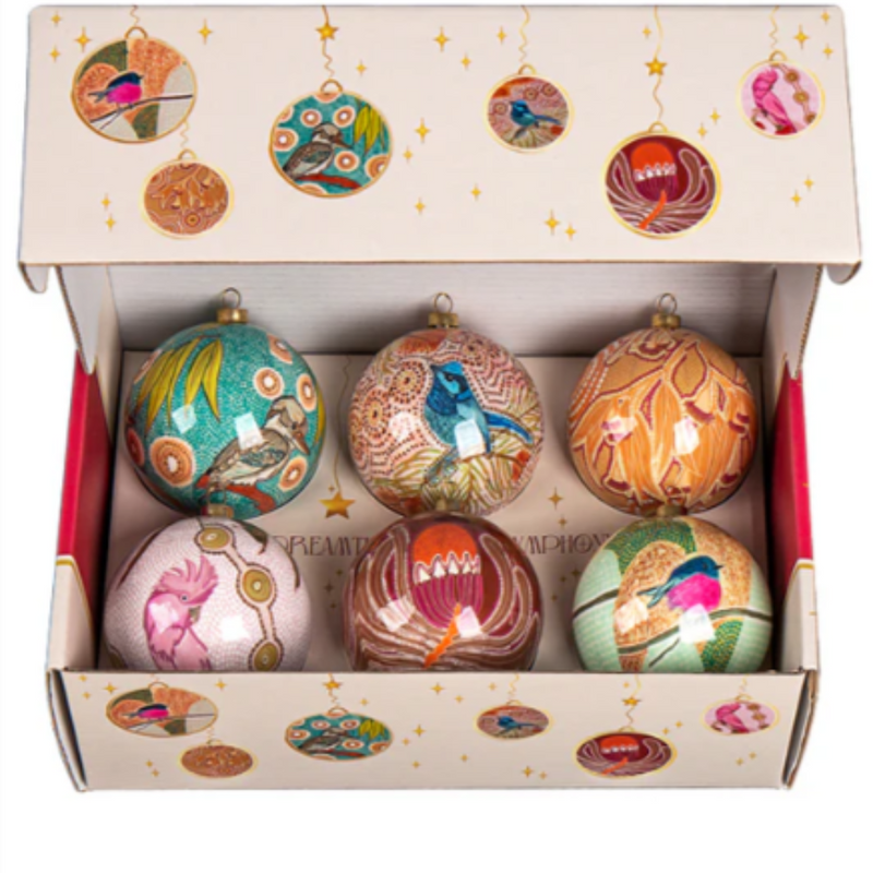 Aboriginal Dreamtime Symphony 6Pack Baubles