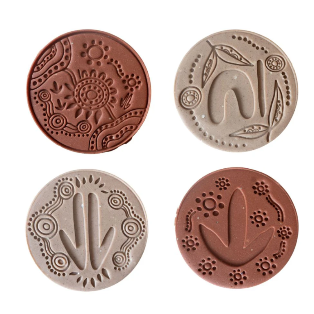 Aboriginal Design Circle Cutter &amp; Stamps (4-pack)