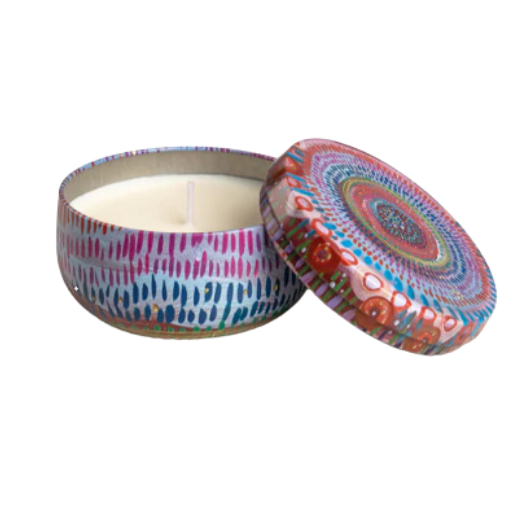 Aboriginal Scented Christmas Pudding Candle Tin