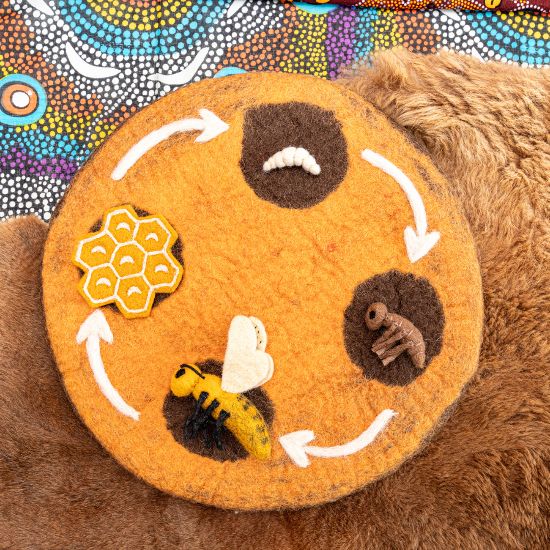 Felt Lifecycle of a Honey Bee