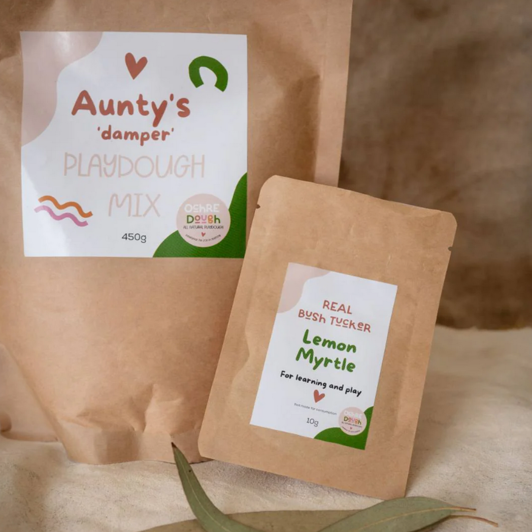 Aunty&#39;s Real Bush Tucker &#39;damper&#39; Playdough Mix | Lemon Myrtle