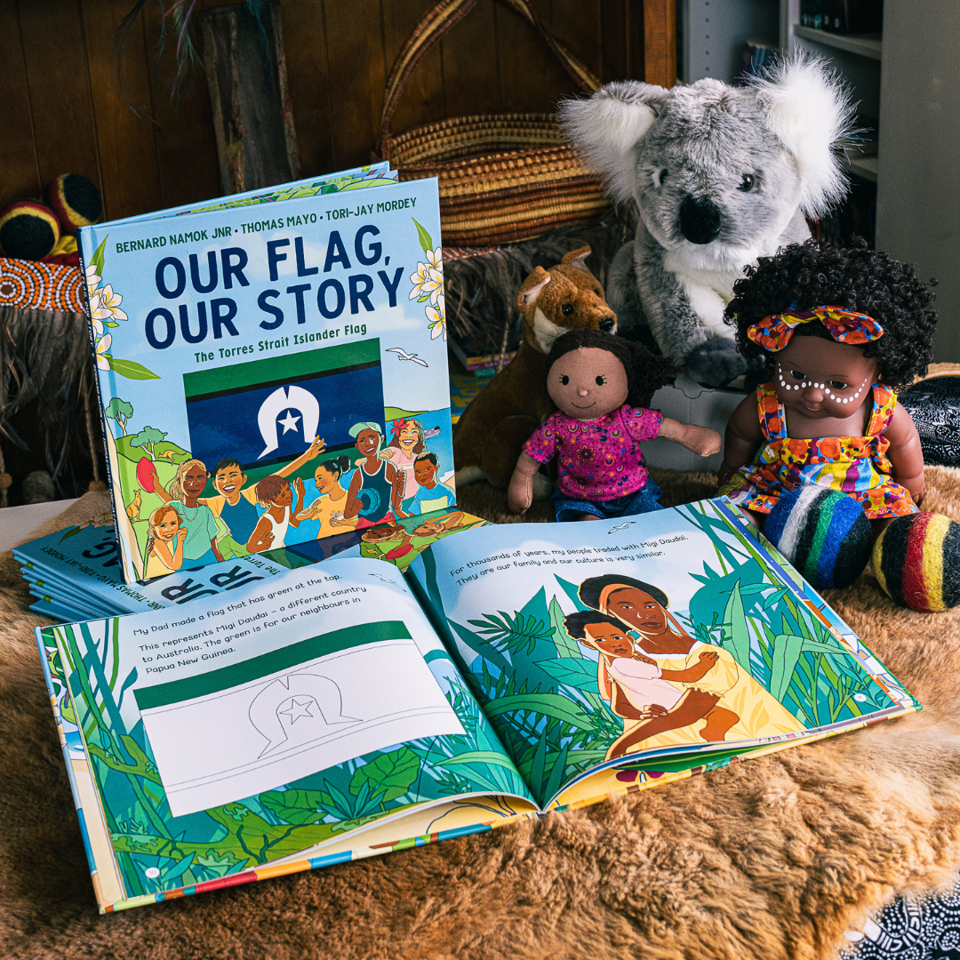 "Our Flag, Our Story The Torres Strait Islander Flag"  By Bernard Jnr Namok, Thomas Mayo, Tori-Jay Mordey (Illustrator)