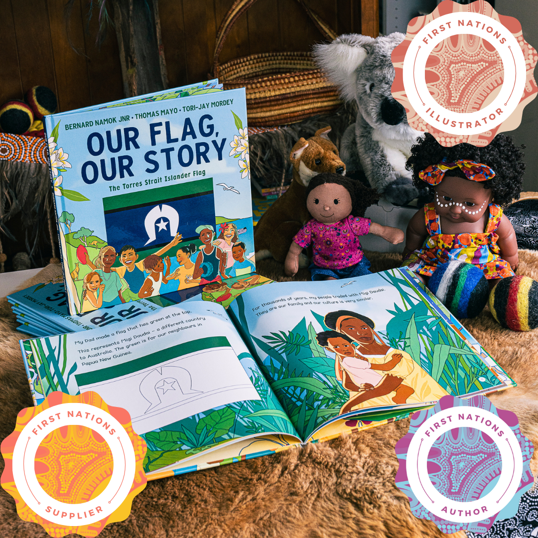 "Our Flag, Our Story The Torres Strait Islander Flag"  By Bernard Jnr Namok, Thomas Mayo, Tori-Jay Mordey (Illustrator)