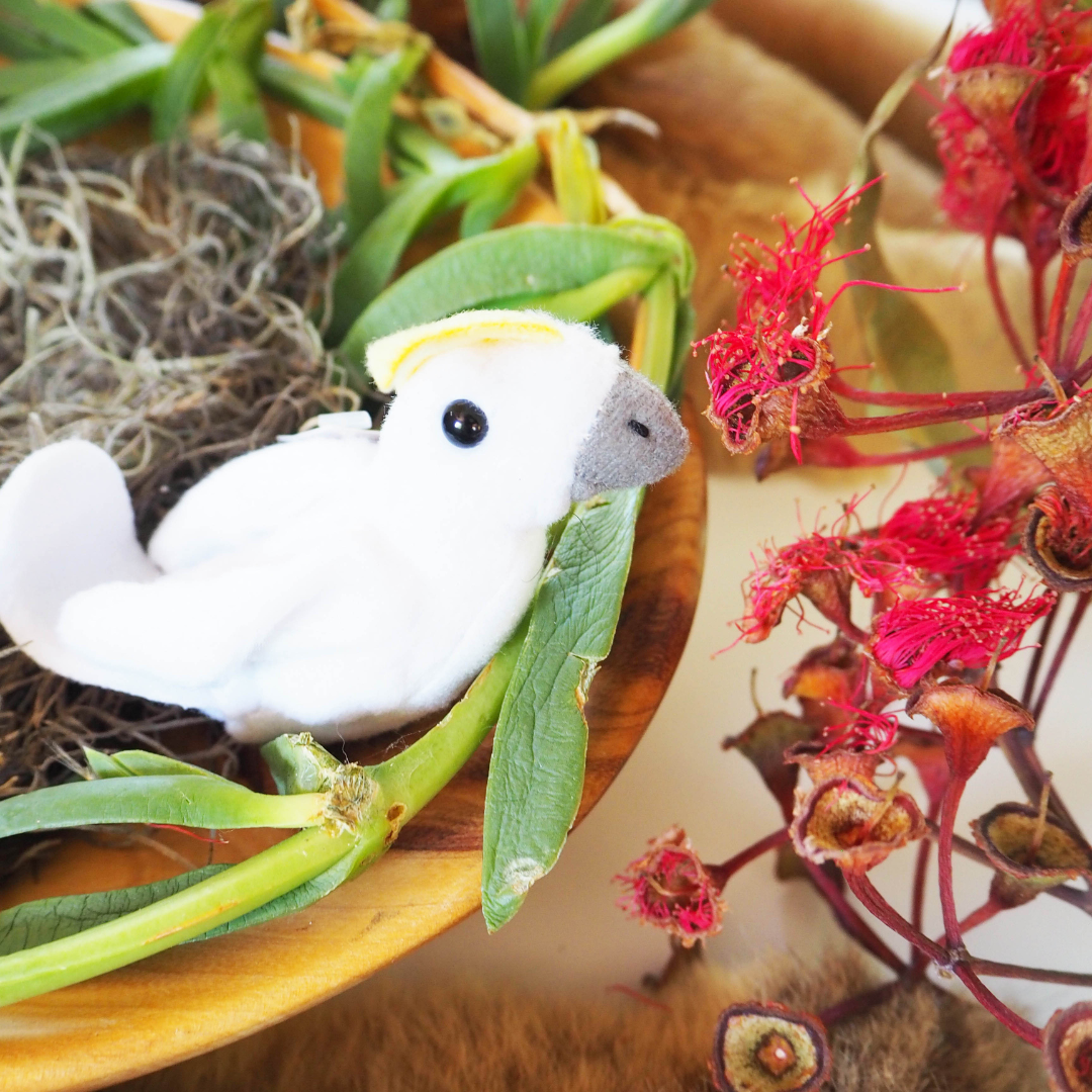 Australian Cockatoo Finger Puppet