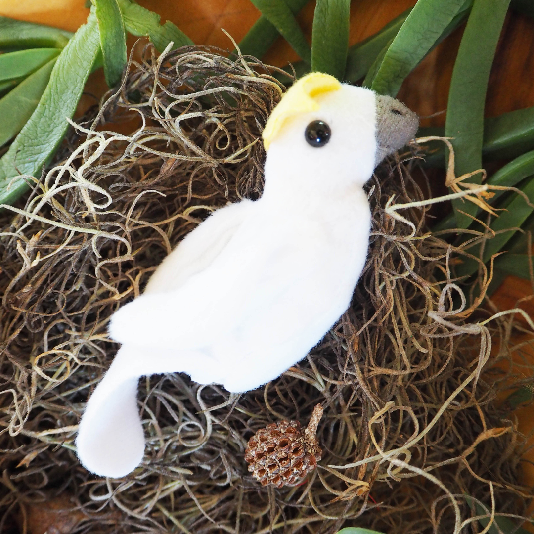 Australian Cockatoo Finger Puppet