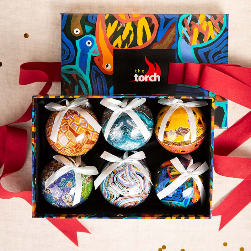 6 Pack Xmas Baubles - The Torch