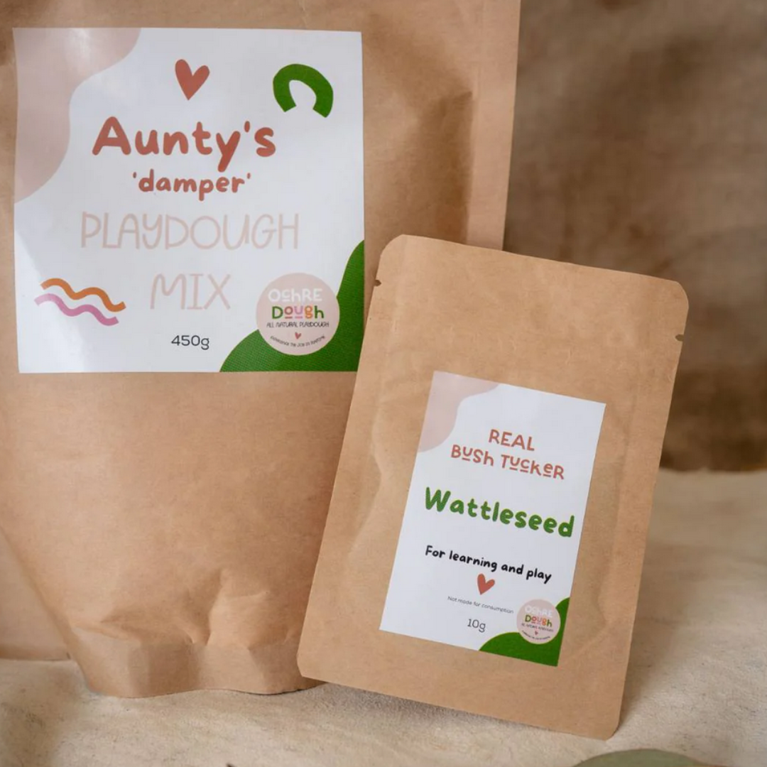 Aunty&#39;s Real Bush Tucker &#39;damper&#39; Playdough Mix | Wattleseed