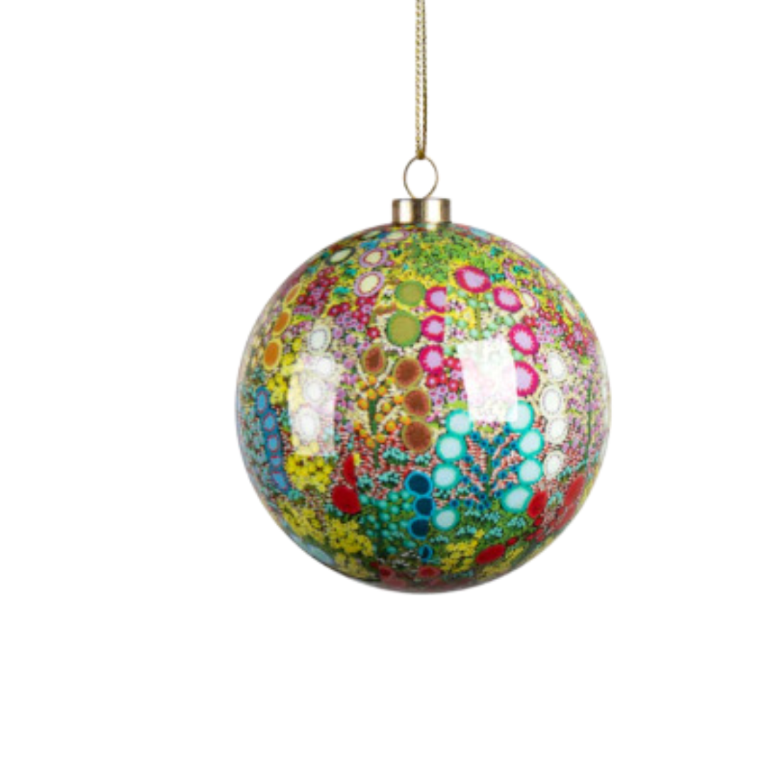 Aboriginal Christmas Bauble - Wildflowers