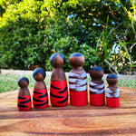 Aboriginal Peg Dolls - Red