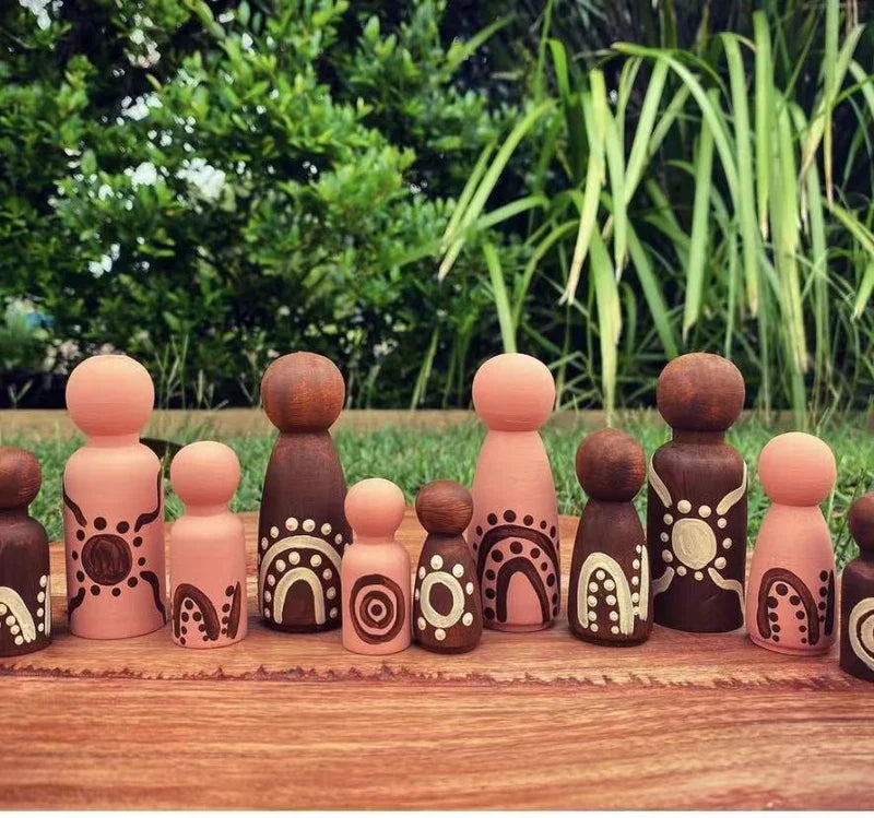 Aboriginal Peg Dolls - Aboriginal Symbols