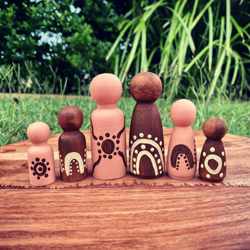 Aboriginal Peg Dolls - Aboriginal Symbols
