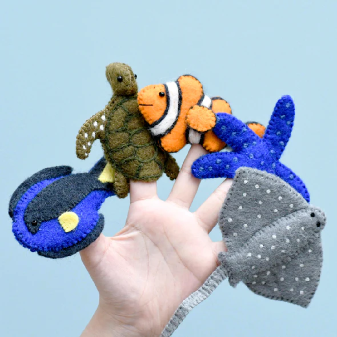 Australian Coral Reef Under the Sea - Finger Puppet Set