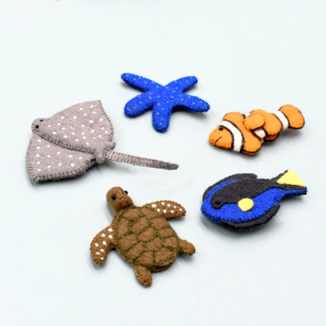 Australian Coral Reef Under the Sea - Finger Puppet Set