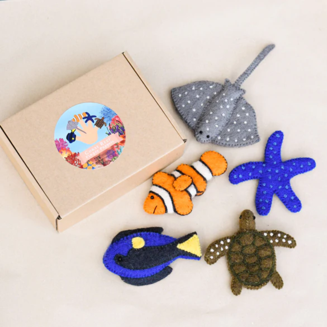 Australian Coral Reef Under the Sea - Finger Puppet Set