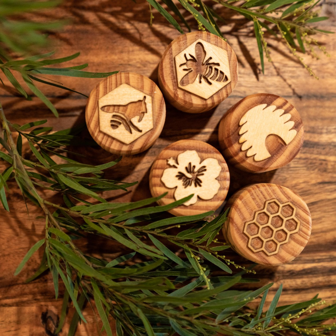 Wooden Bee Stamps