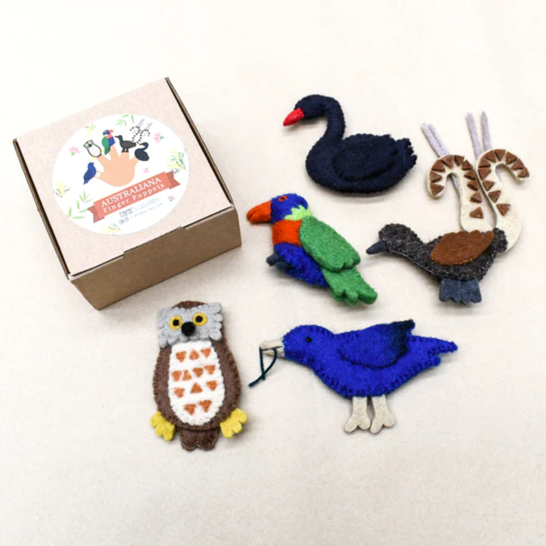 Australian Animals D - Birds of Australia - Finger Puppets Set