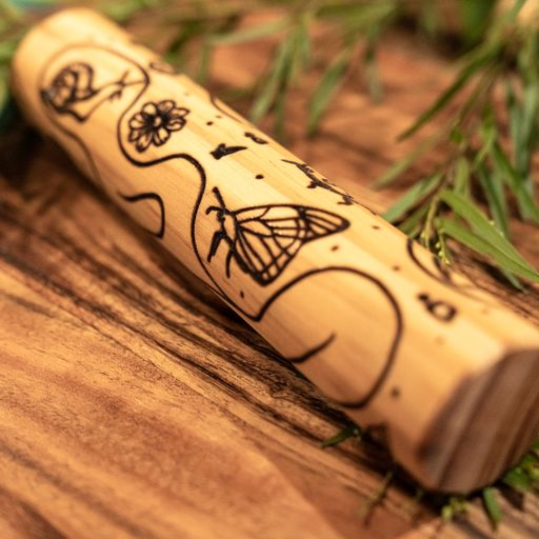 Wooden Engraved Roller - Garden Maze