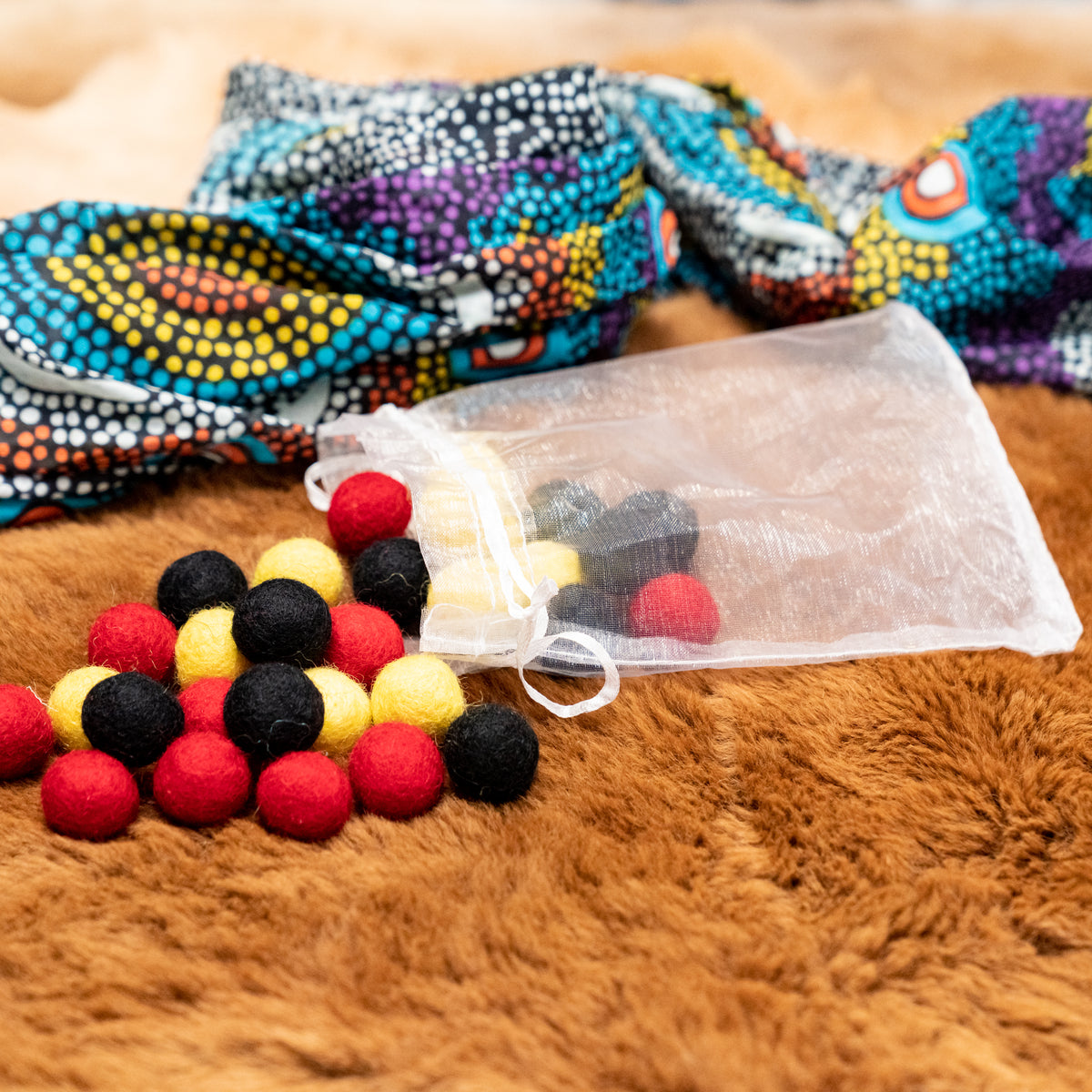 Felt Balls - Aboriginal