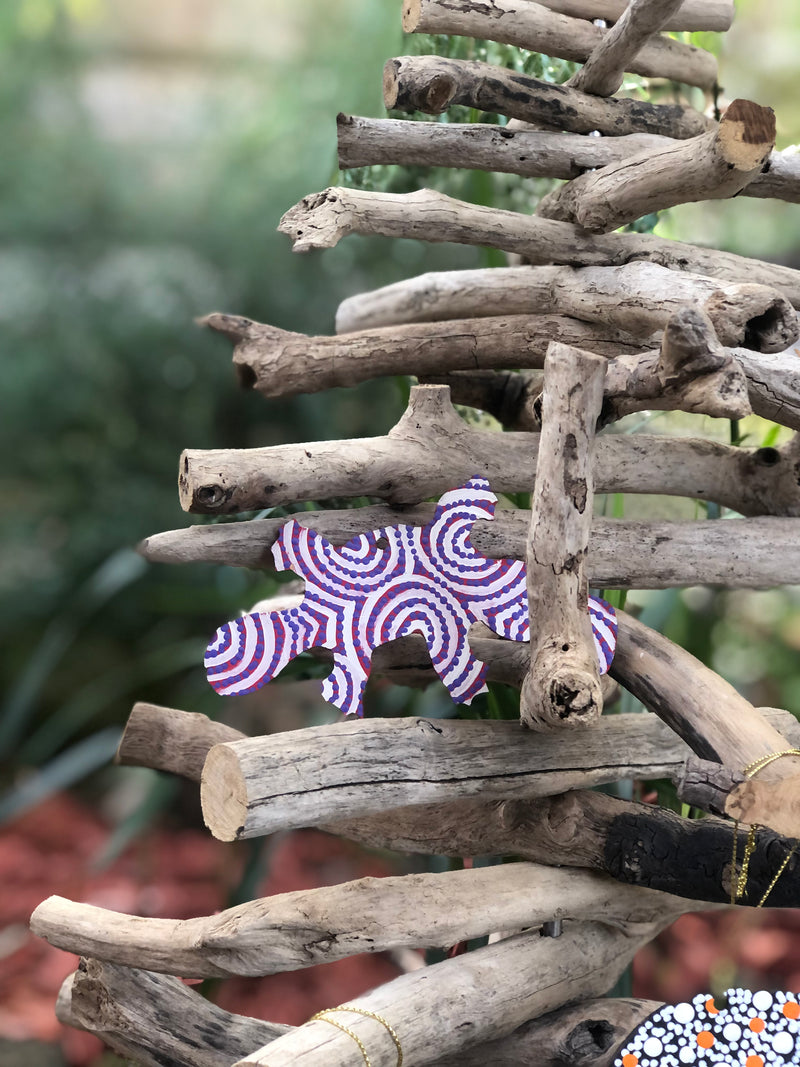Set of 7 Aboriginal Art Animal Decorations