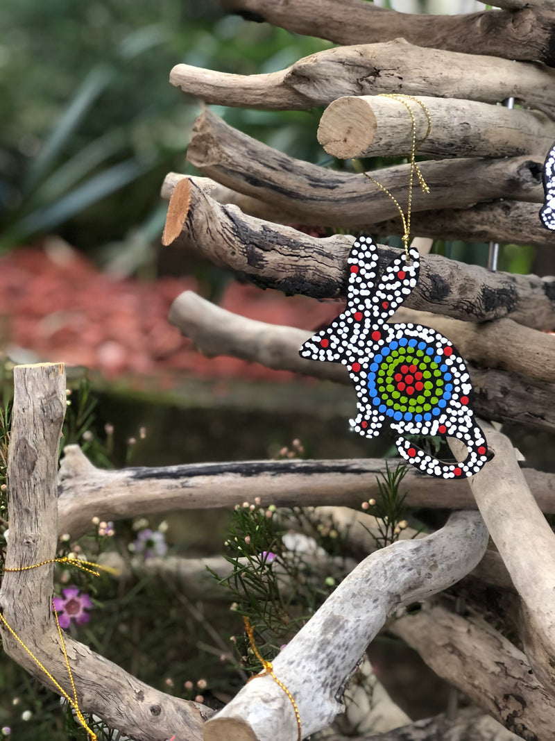 Set of 7 Aboriginal Art Animal Decorations