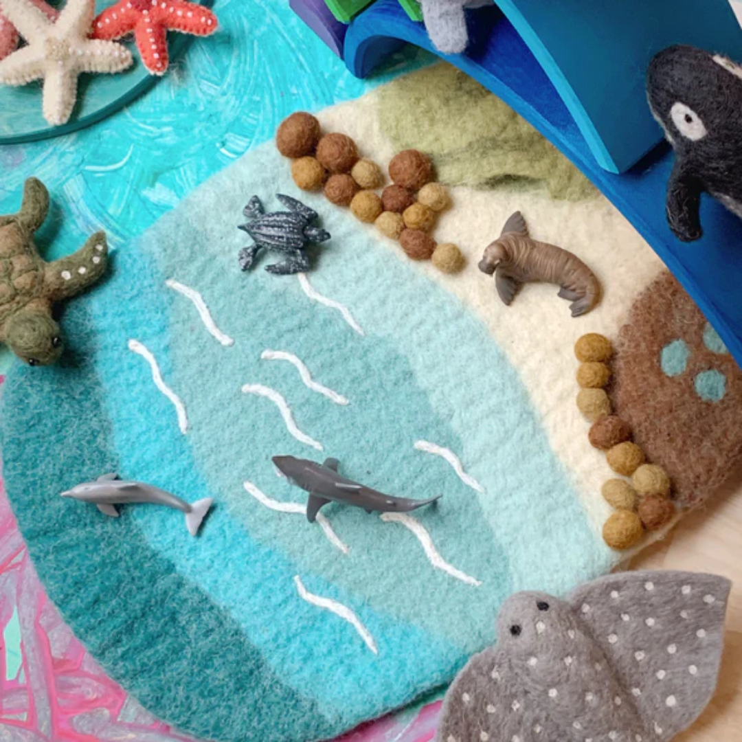 Sea, Beach and Rockpool Play Mat Playscape