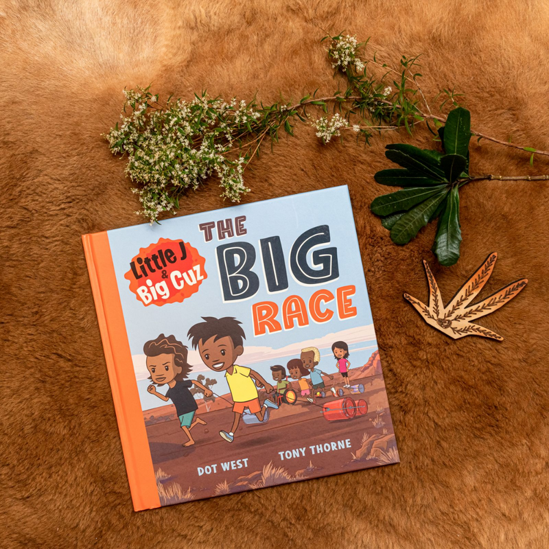 "Little J & Big Cuz: The Big Race" By Dot West (Hardcover)