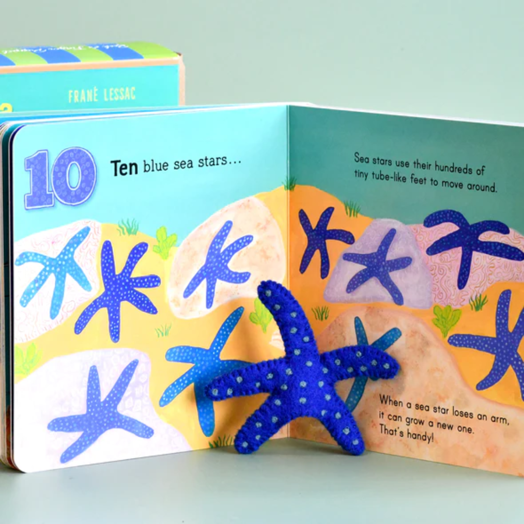 Australia Under the Sea 1, 2, 3 by Frané Lessac - Book and Finger Puppet Set