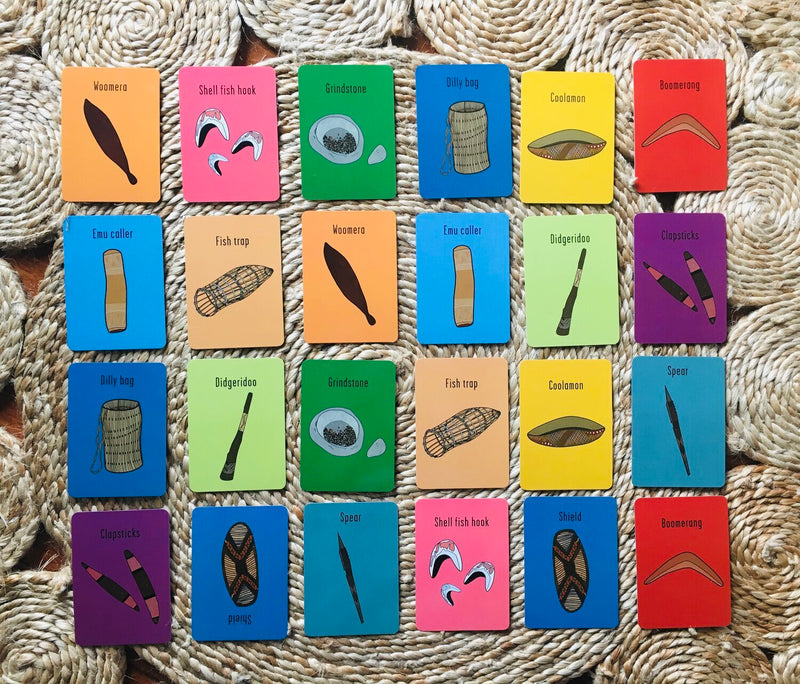 Aboriginal Tools Memory Matching Card Game