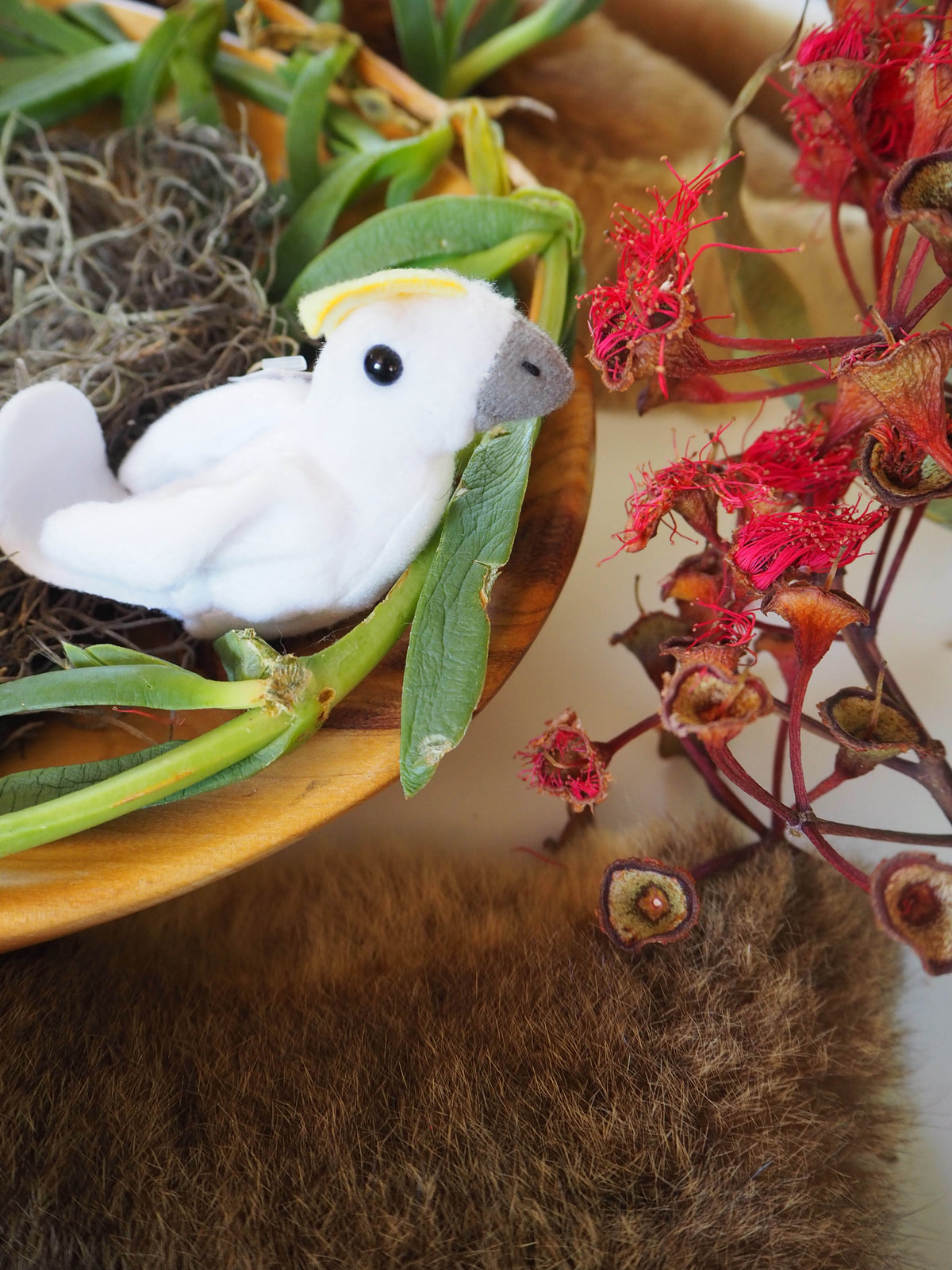 Australian Cockatoo Finger Puppet