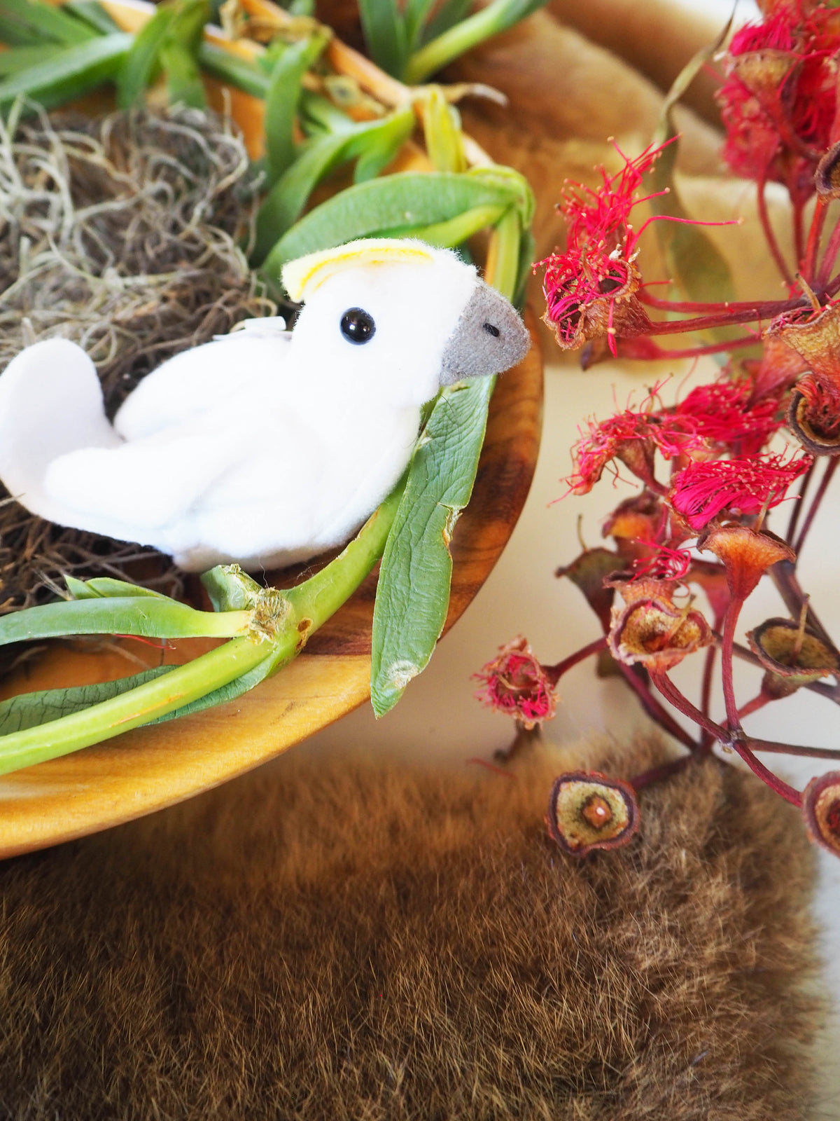 Australian Cockatoo Finger Puppet