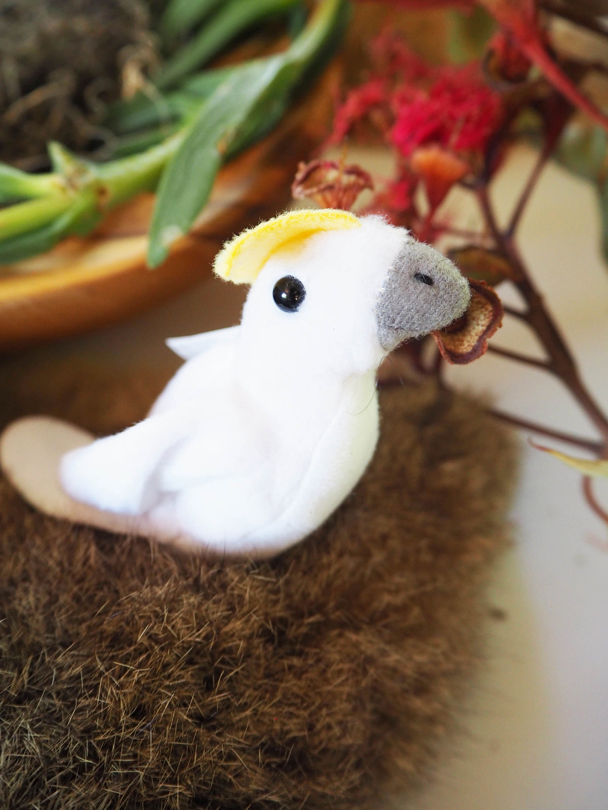 Australian Cockatoo Finger Puppet