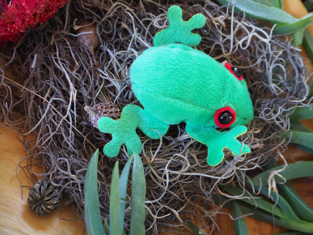 Australian Green Frog Finger Puppet