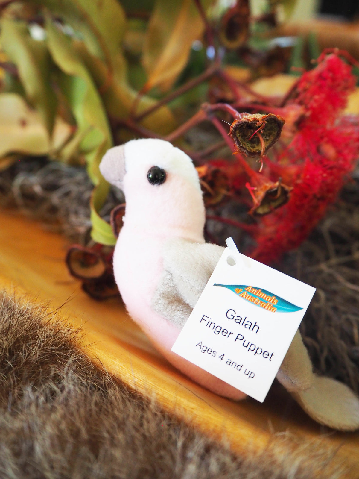 Australian Galah Finger Puppet