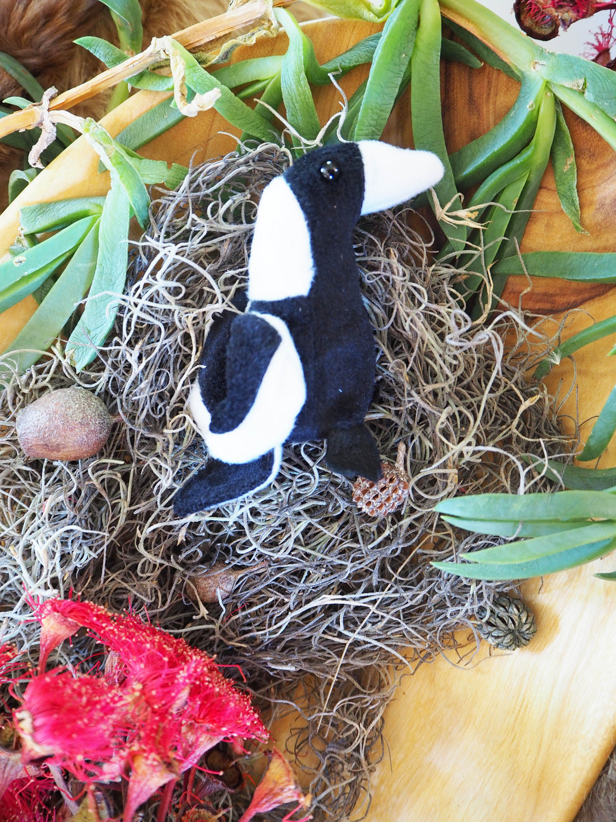 Australian Magpie Finger Puppet