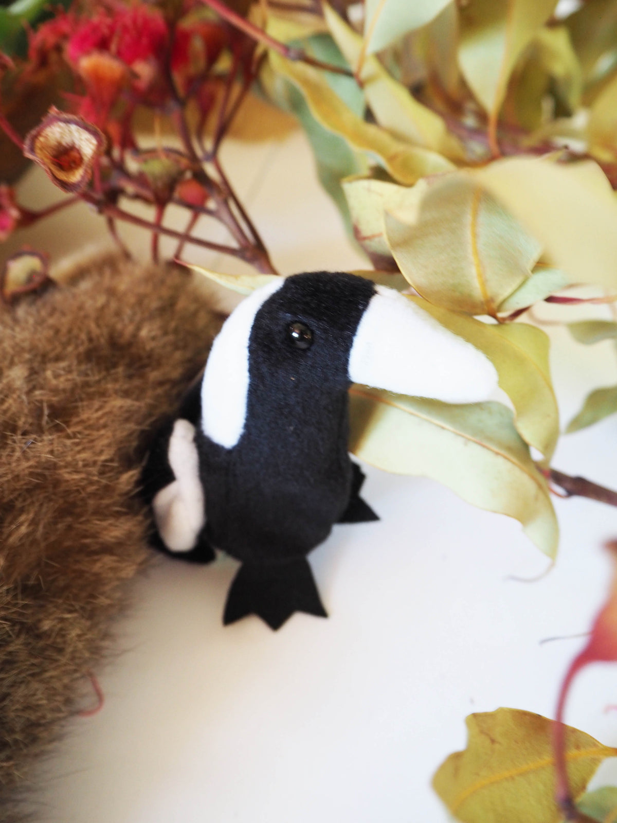 Australian Magpie Finger Puppet