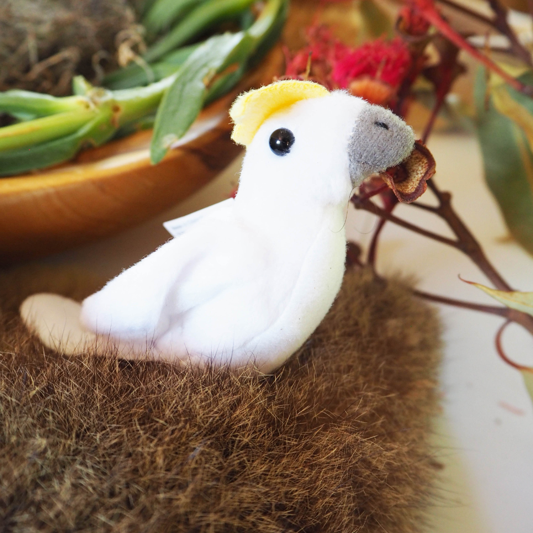 Australian Cockatoo Finger Puppet