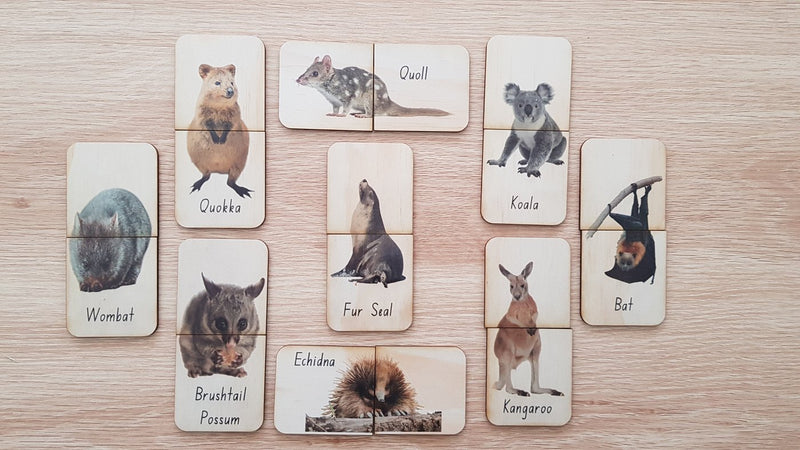 18 Piece Australian Themed Matching Puzzles - Furry